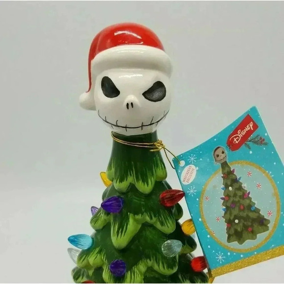 Nightmare Before Christmas Santa Jack 12" Ceramic Light Up Tree Disney 2021 NWT - Picture 2 of 7